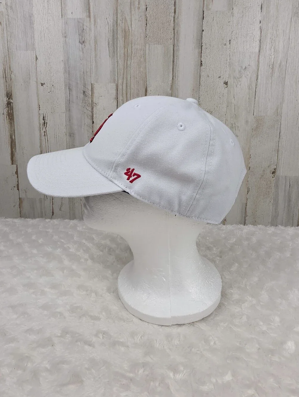47 St. Louis Cardinals White Baseball Hat with Red Embroidered Logo OSFA